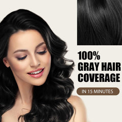 Farndu color shampoo application routine shows quick at-home process for gray roots.
