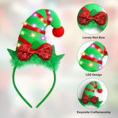 Farochy LED elf headband lit on for night parties