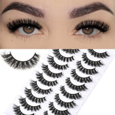 FARRED Mink Lashes Short Fluffy Pack—10 Pairs for daily wear.