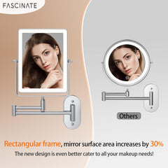 FASCINATE 5000mAh mirror with 30X magnification for detailed eye and lip work.