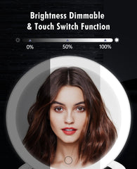 FASCINATE Magnifying Mirror offers 3 color lighting for accurate skin tone viewing