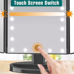 FASCINATE makeup mirror 3x magnification enhances fine eyelash and lid work