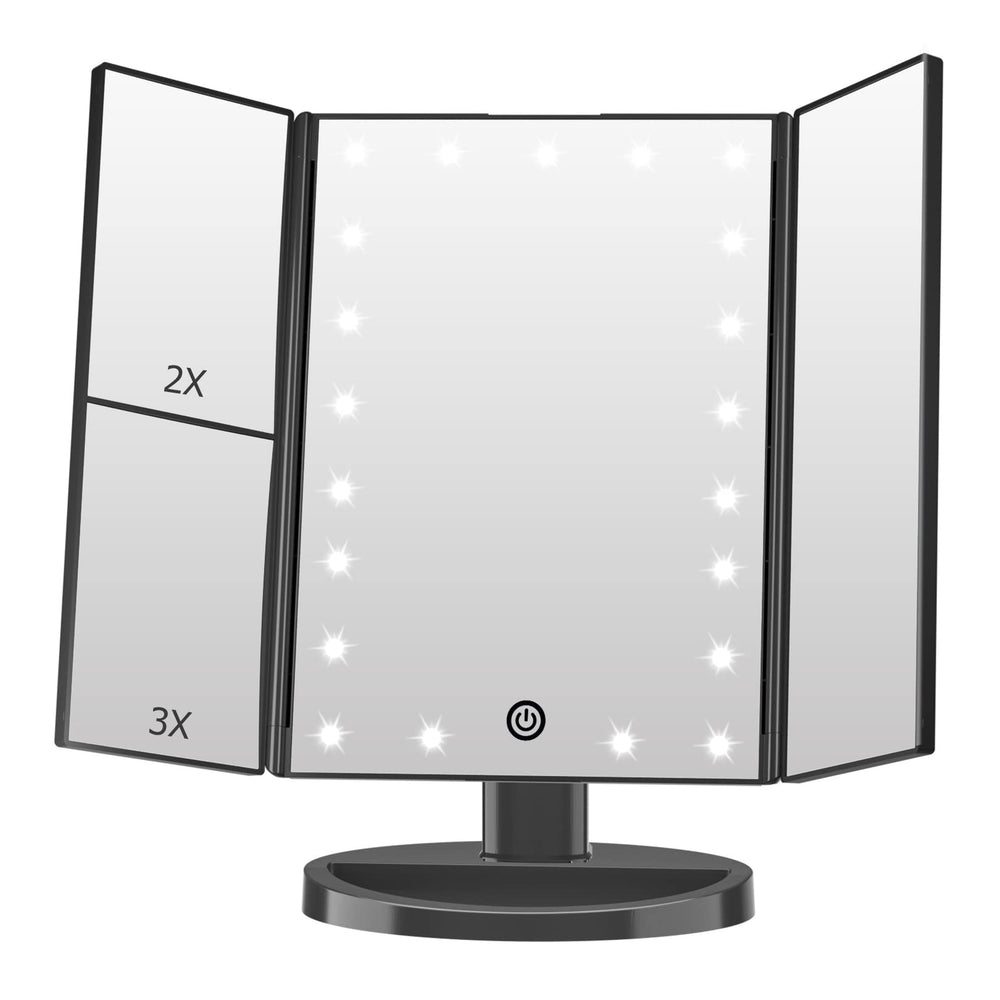 FASCINATE makeup mirror front-lit 21 LED for precise daytime makeup application