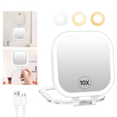 FASCINATE travel mirror folded compact design for easy packing and on-the-go touch-ups