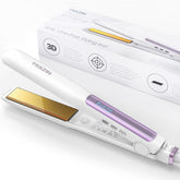 Faszin hair straightener with titanium plates for smoother, faster styling.