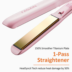 Faszin Ionic Titanium Plate provides a smoother glide for faster styling.