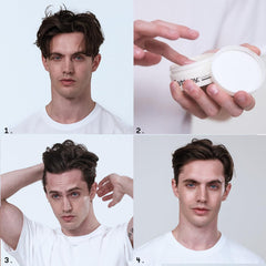 Fatboy Hair Perfect Putty on hair showing natural matte finish