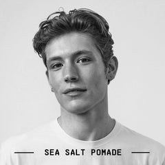 Applying Fatboy Sea Salt Pomade to wet hair creates natural beach waves.