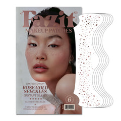 Fazit Makeup Patches Rose Gold Speckles closeup for radiant skin glow