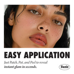 Fazit Makeup Patches Rose Gold Speckles on nose for subtle festival sparkle