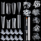 Fcozpjk dual nail forms in various shapes for precise length control during at-home extensions.