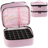 Fcozpjk Nail Polish Organizer Case closed view for compact, portable storage