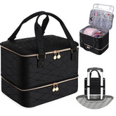 FCQQYWZ Nail Polish Organizer front view demonstrates 40+ bottle capacity for tidy storage.