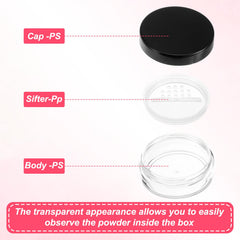 FdcZeyxior leakproof screw lid keeps powder secure during travel.