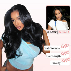 Fdola body-wave bundles 22-inch closure provide dramatic length with seamless blend.