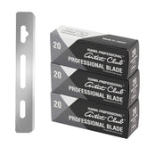 Feather Artist Club blades unboxing shows premium blades for precise professional grooming