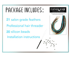 Feather Headz extensions 9-14 inch offer quick glam and removable color accents.