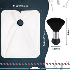 FEBSNOW barber cape adjustable neckline highlights customizable fit for adults and teens