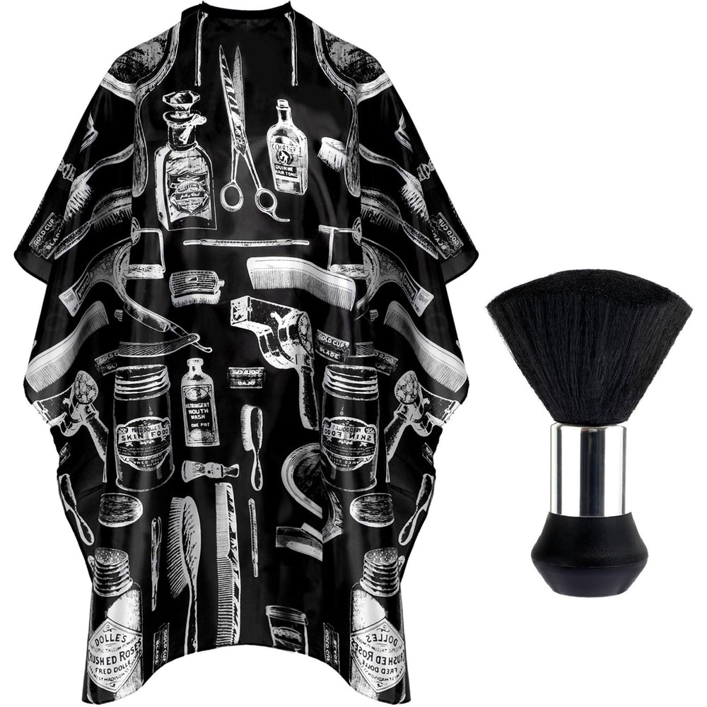 FEBSNOW hair cutting cape full-coverage protects clothes during professional or DIY haircuts.