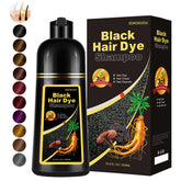 Fedulili Instant Black Hair Dye Shampoo bottle ready for use, quick gray coverage.