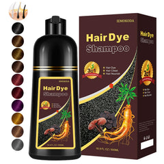 Fedulili Instant Dark Brown Hair Dye Shampoo pour offers quick gray coverage and smooth results.
