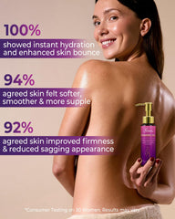 FeeMeFee Body Firming Oil with cold-pressed oils supports nourishment and glow.