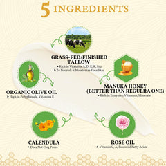FeeMeFee unscented tallow moisturizer ideal for sensitive skin use.