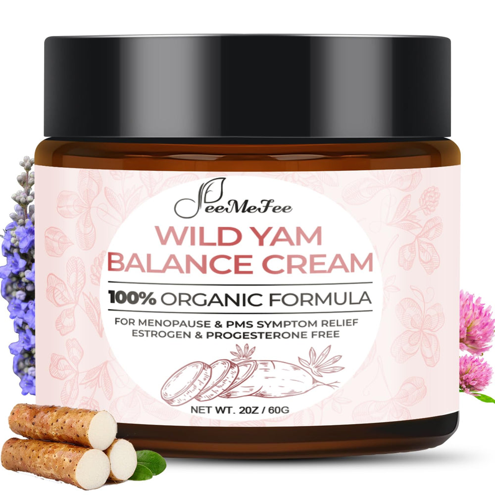 FeeMeFee Wild Yam Cream packaging highlights clean organic branding for daily nourishment