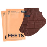 FEETS foot peel mask packaging front shows branding for convenient at-home foot care.