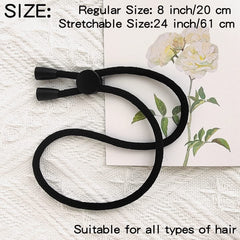FEEZENT thick-hair puff ponytail scene shows comfortable fit for dense curls
