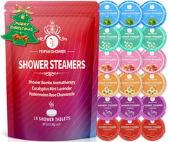 FEIFAN SHOWER lavender steamers pack ready for calming aromatherapy during a shower