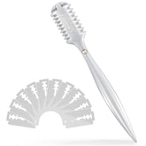 FEISIER aluminum double-edge thinning razor comb provides precise texture control for versatile styling.
