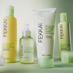Fekkai Glossing Creme applied to damp hair for frizz control.