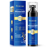 Felicemy 5% Minoxidil spray bottle front view for even scalp application.