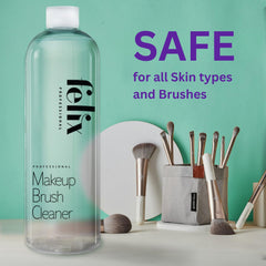Felix Professional brush cleaner removes pigments and oils for a fresher brush.