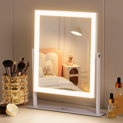 FENCHILIN vanity mirror with lights front view offers even makeup illumination.