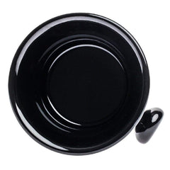 Fendrihan Essential Apothecary Shaving Mug black side view, wide lip aids rich cream mixing