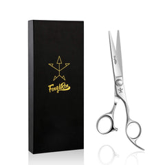 Fengliren 6-inch barber scissors blade close-up for precise cuts