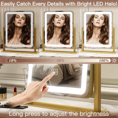 FENNIO vanity mirror dimmable brightness enables subtle lighting for tasks