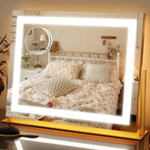 FENNIO vanity mirror lights 22x18 angle view for precise makeup application