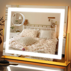 FENNIO vanity mirror lights 22x18 angle view for precise makeup application