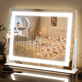 FENNIO vanity-mirror-lights-22x18 shows clear reflection for precise makeup application