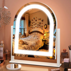 FENNIO vanity-mirror-lights front view demonstrates even illumination for makeup.