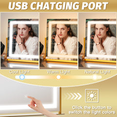FENNIO vanity mirror lights smart touch panel for quick control