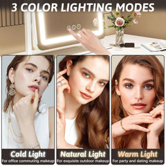 FENNIO vanity mirror touch control panel for effortless lighting adjustments.