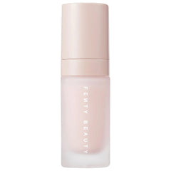 Fenty Beauty Pro Filt'r Hydrating Primer bottle close-up showing silky hydration and comfort