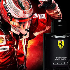 Ferrari Scuderia Black packaging image emphasizing luxury presentation for special occasions.