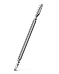 FERYES cuticle pusher curved end for precise cuticle shaping and gel polish prep.