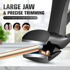 FERYES large-wide-jaw-toenail-clipper tackles thick nails smoothly.