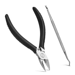 FERYES straight blade toenail clipper closeup for precise thick-nail trimming at home.